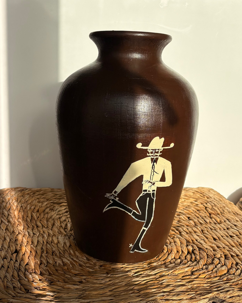 Dancing Cowboys Vase